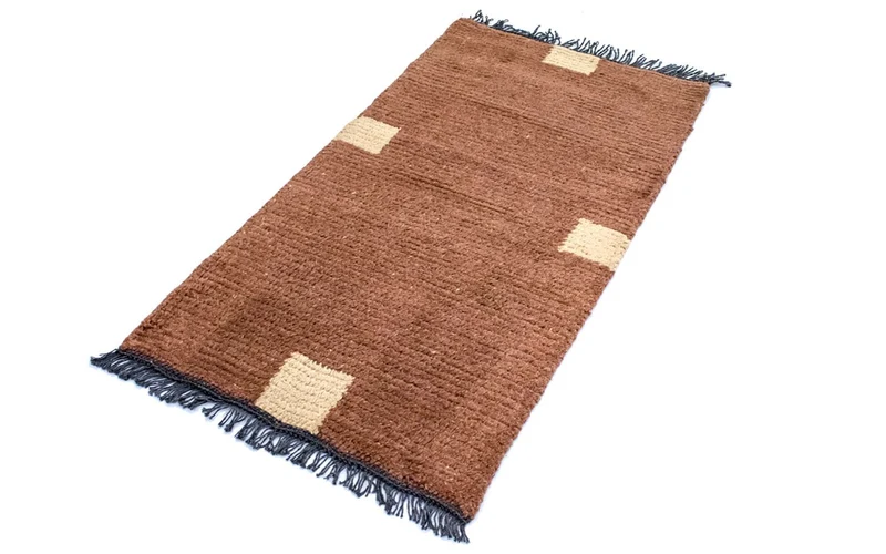 Nepal Teppich 70 x 140 cm - braun