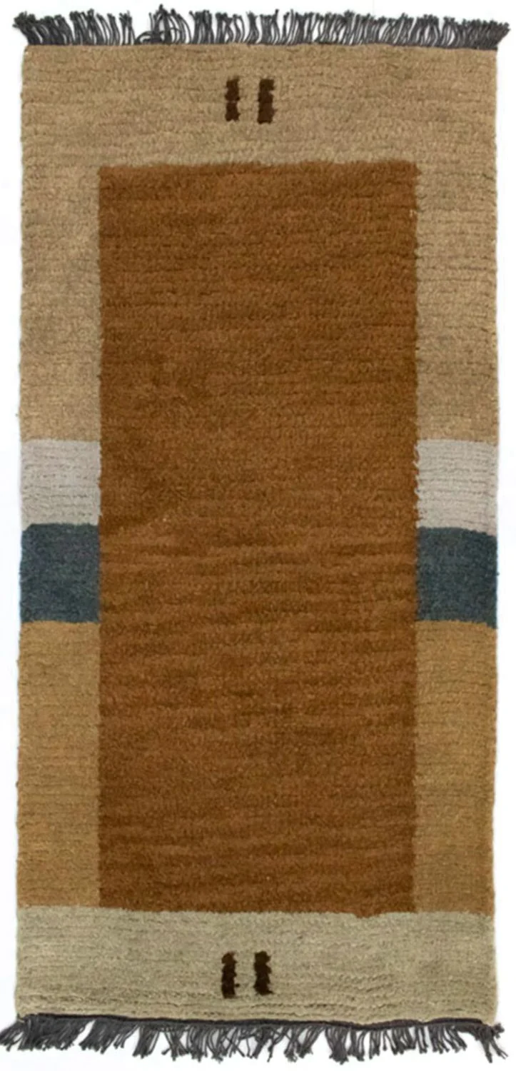 Nepal Teppich 70 x 140 cm - braun