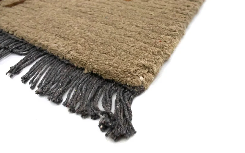 Nepal Teppich 70 x 140 cm - braun