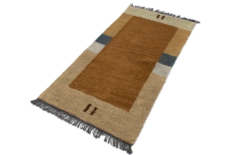 Nepal Teppich 70 x 140 cm - braun