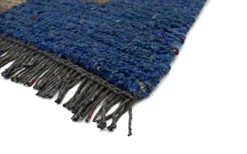 Nepal Teppich 70 x 140 cm - grau
