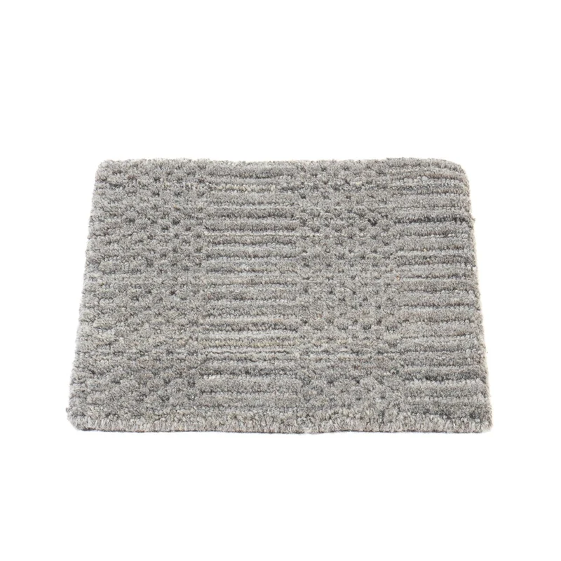 Wollteppich 30x30cm - grau