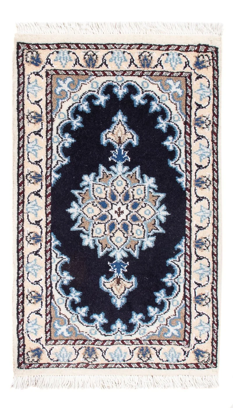 Perserteppich - Nain - Royal - 40 x 60 cm - dunkelblau