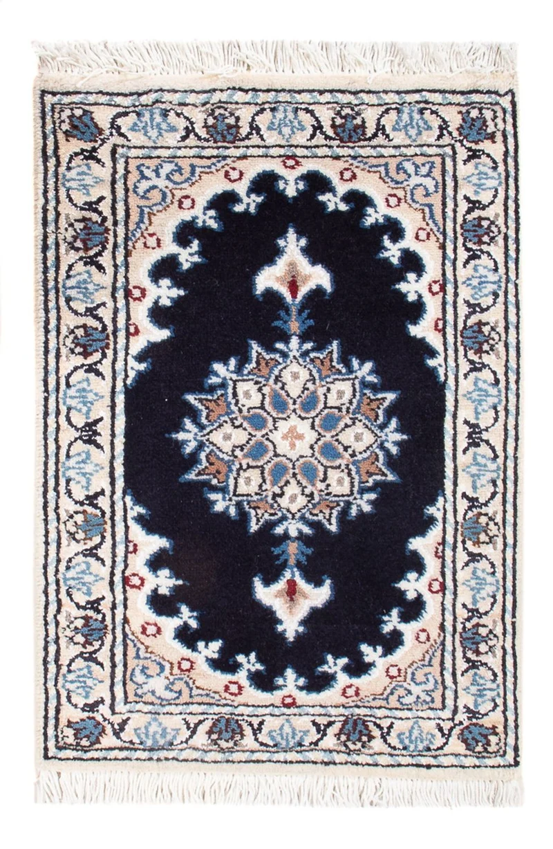 Perserteppich - Nain - Royal - 40 x 60 cm - dunkelblau