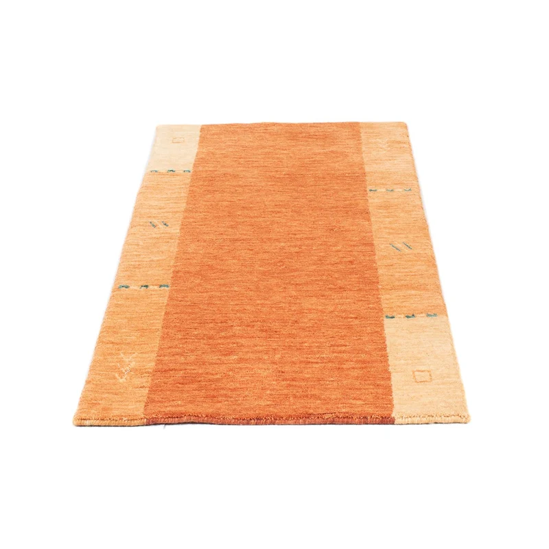 Gabbeh Teppich Indus 70x140cm - Wollteppich - orange