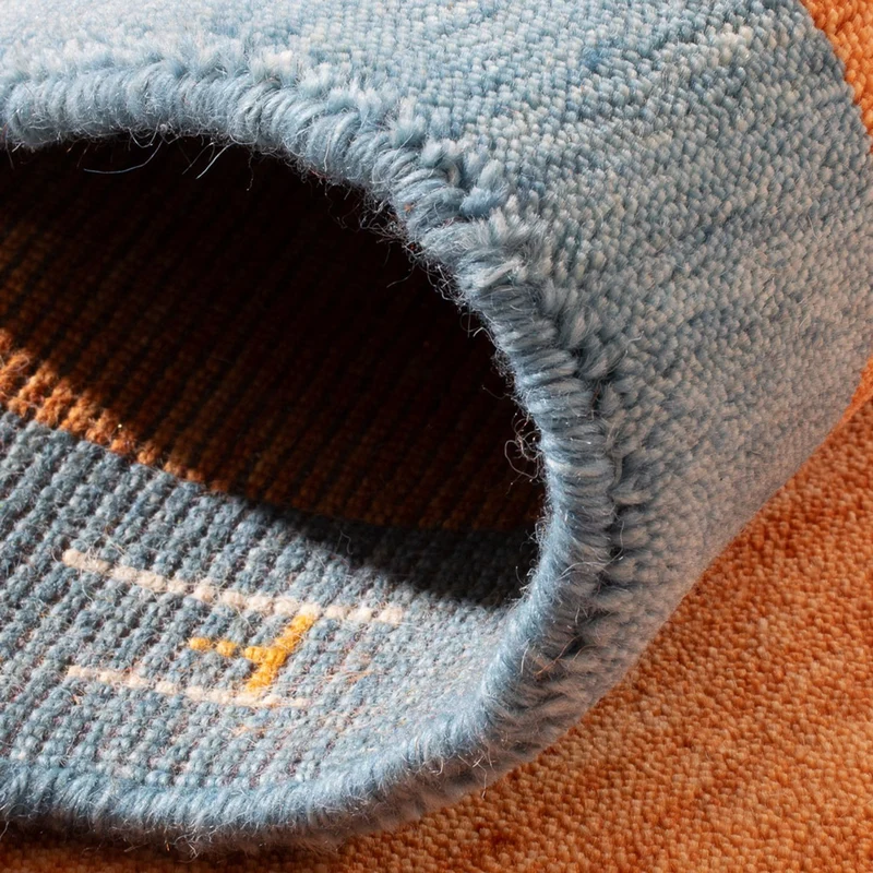 Gabbeh Teppich Indus 70x140cm - Wollteppich - orange