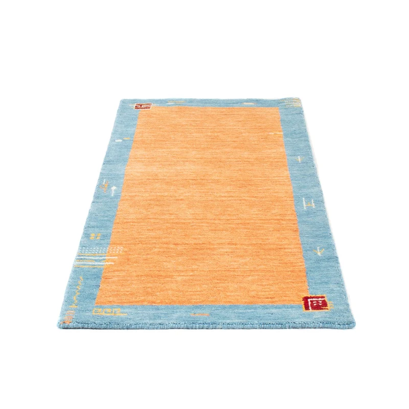 Gabbeh Teppich Indus 70x140cm - Wollteppich - orange