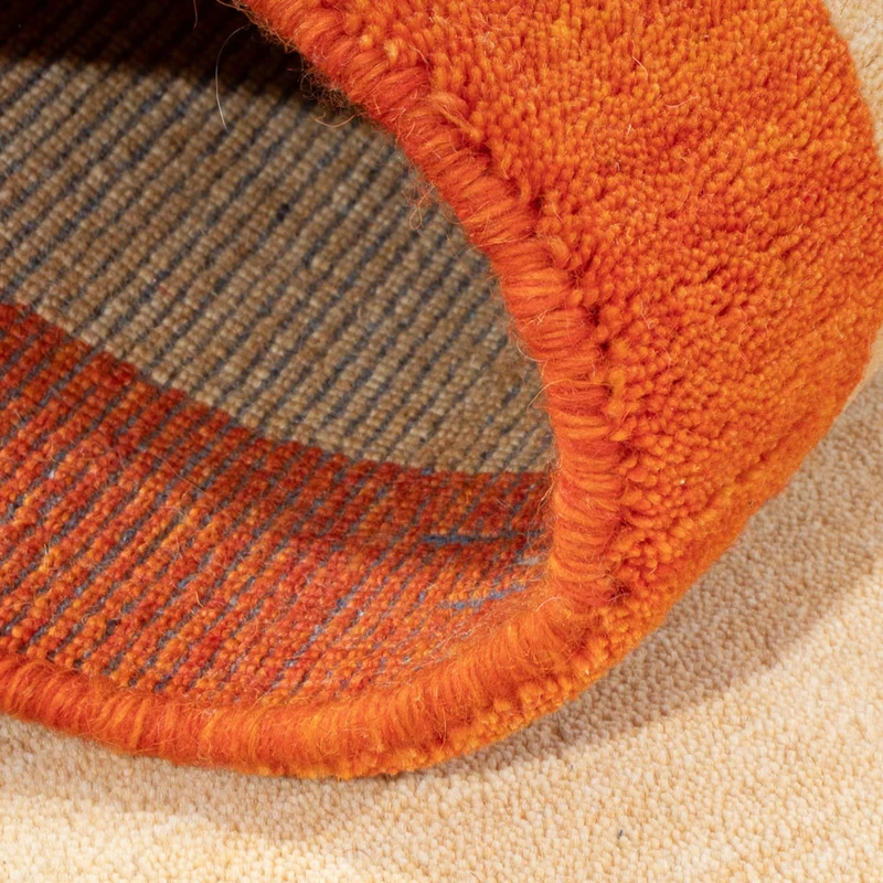Gabbeh Teppich Indus 70x140cm - Wollteppich - beige