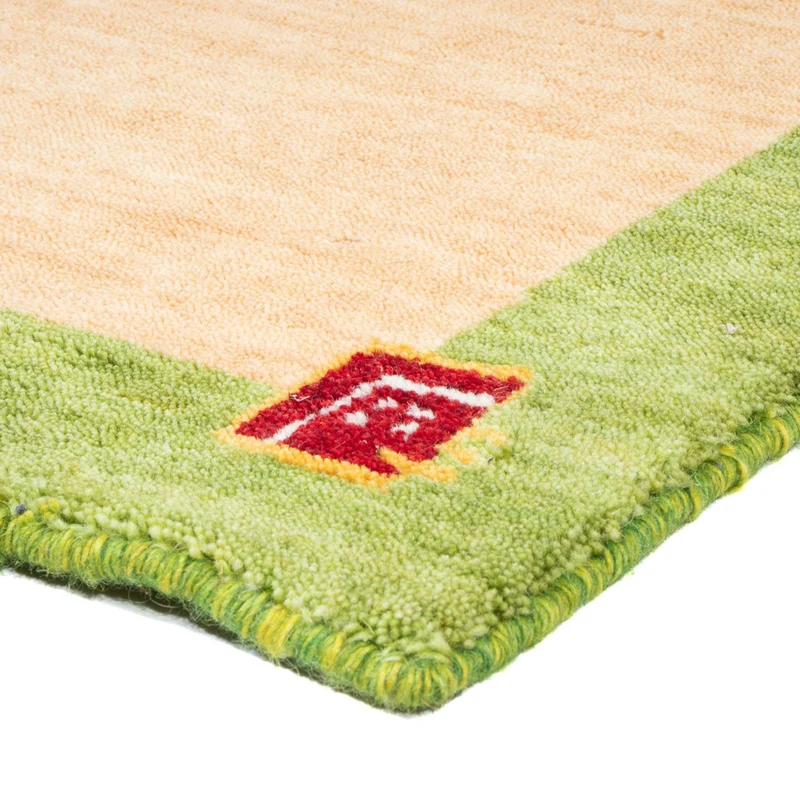 Gabbeh Teppich Indus 70x140cm - Wollteppich - beige