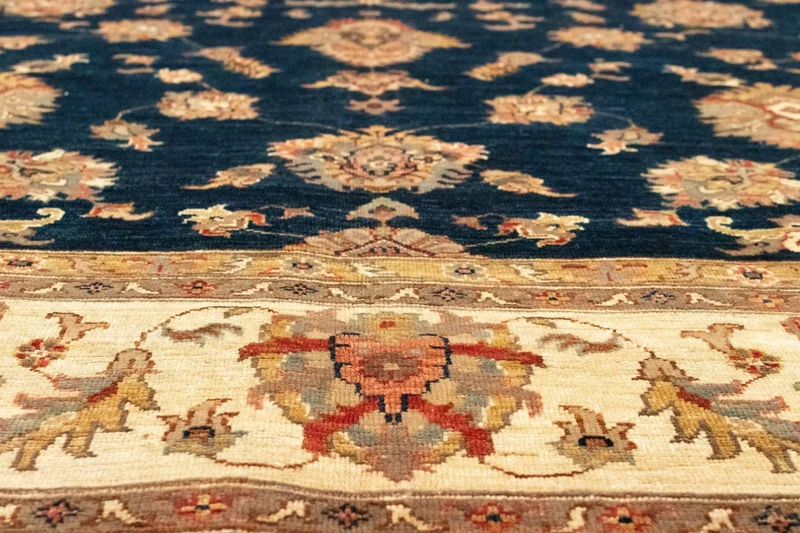 Ziegler Teppich 247 x 352 cm - blau