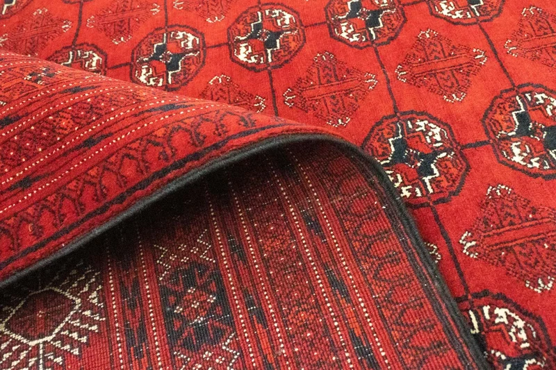 Afghan Teppich - Buchara 203 x 294 cm - dunkelrot