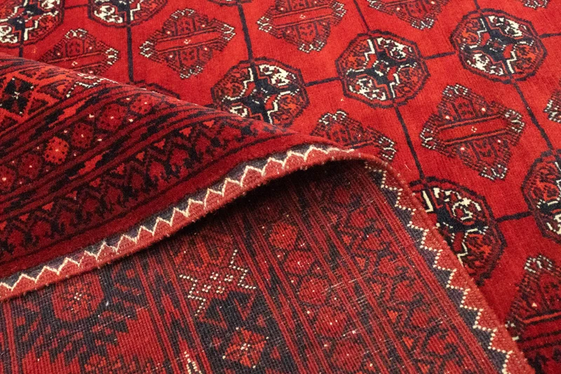 Afghan Teppich - Buchara 200 x 298 cm - dunkelrot