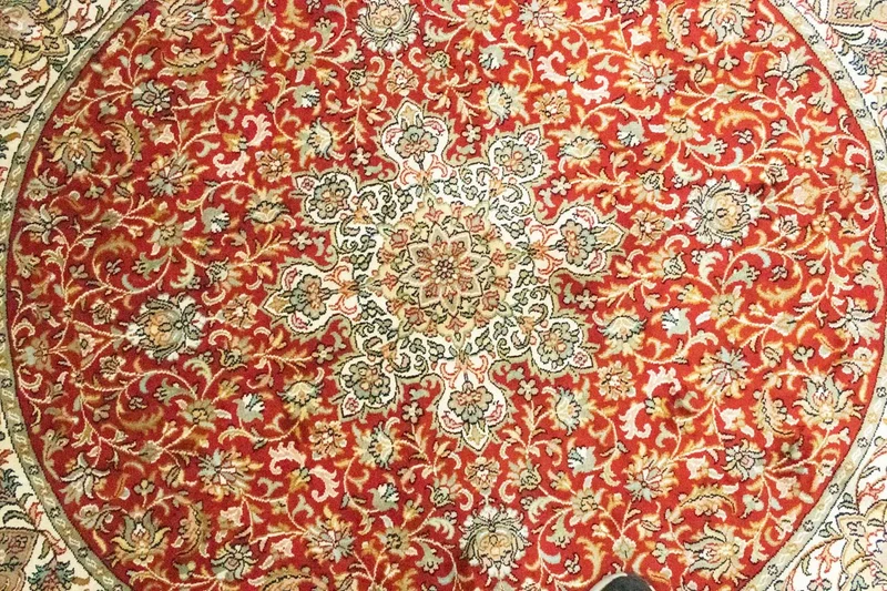 Seidenteppich - Kaschmir Seide 150 x 158 cm Teppich Quadratisch