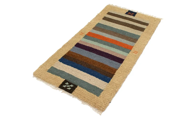 Nepal Teppich 70 x 140 cm - mehrfarbig