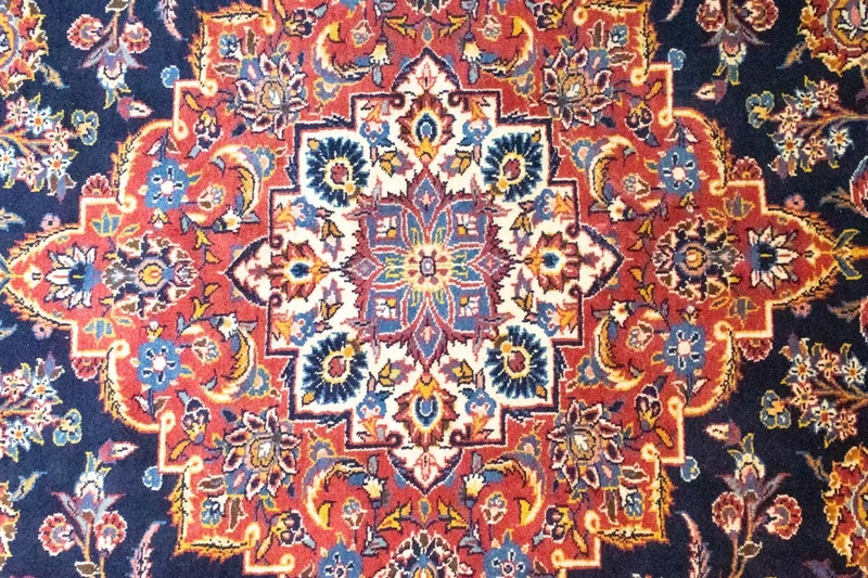 Perserteppich - Keshan 287 x 396 cm - blau
