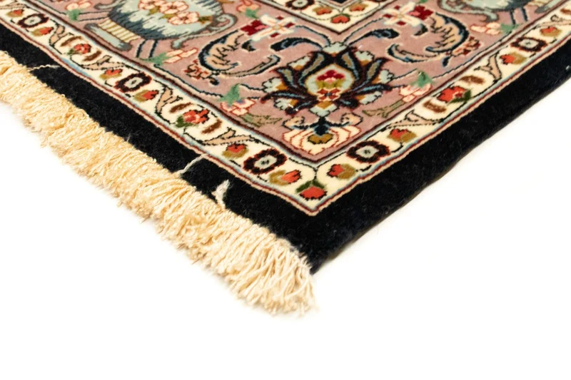 Perserteppich - Ghom 102 x 157 cm - schwarz