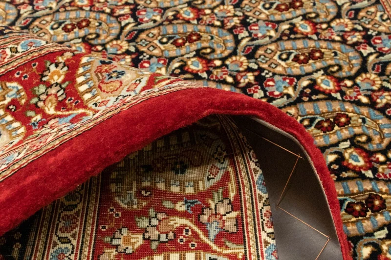 Perserteppich - Ghom 106 x 156 cm - dunkelblau