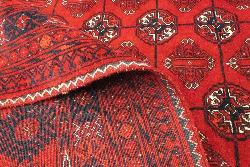 Afghan Teppich - Buchara 198 x 299 cm - dunkelrot