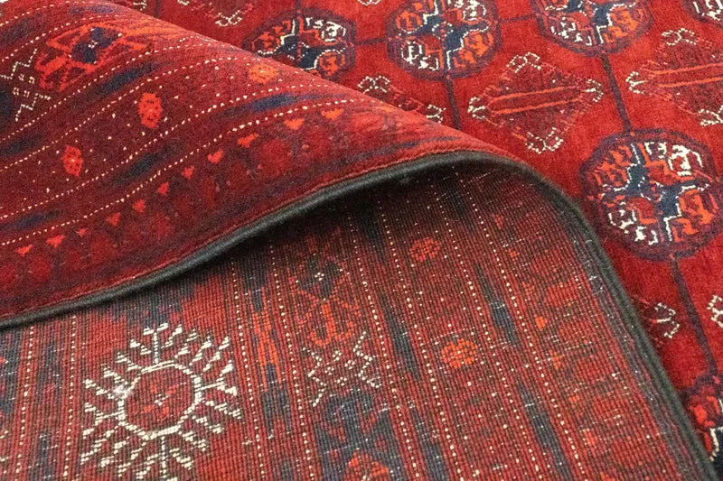 Afghan Teppich - Buchara 196 x 301 cm - dunkelrot