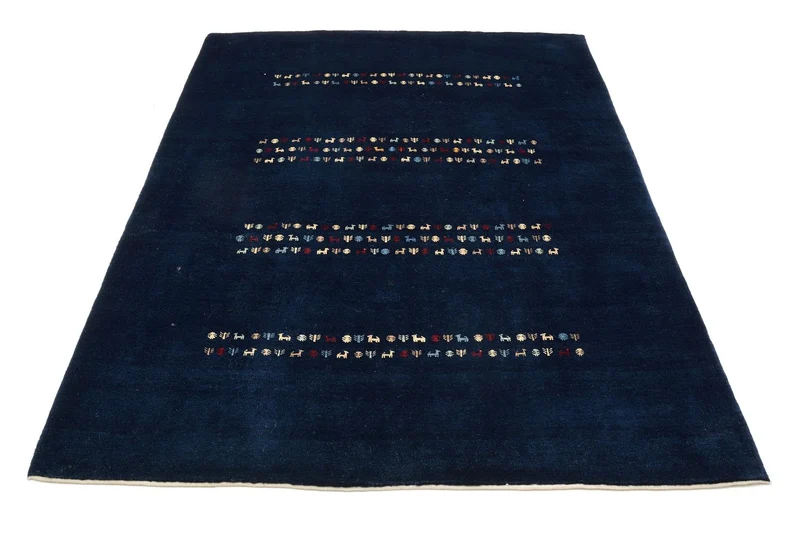 Gabbeh Teppich - Loribaft Perser 154 x 209 cm - blau