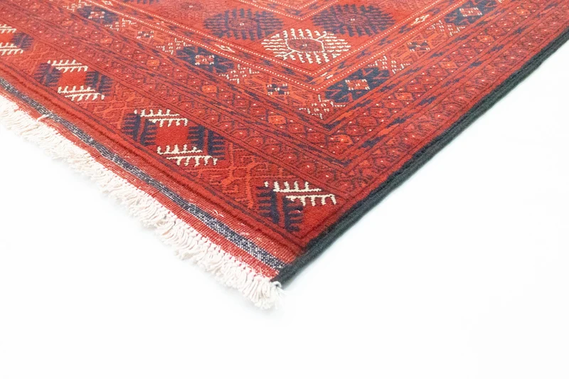 Afghan Teppich - Buchara 198 x 297 cm - dunkelrot