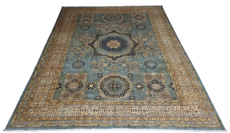 Ziegler Teppich 313 x 427 cm - blau