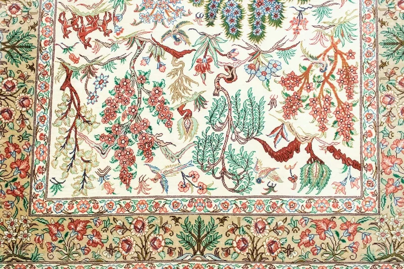 Seidenteppich - Ghom Seide - Premium 80 x 122 cm Teppichbrücke