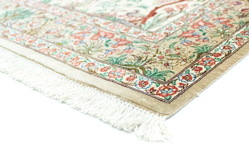 Seidenteppich - Ghom Seide - Premium 80 x 122 cm Teppichbrücke