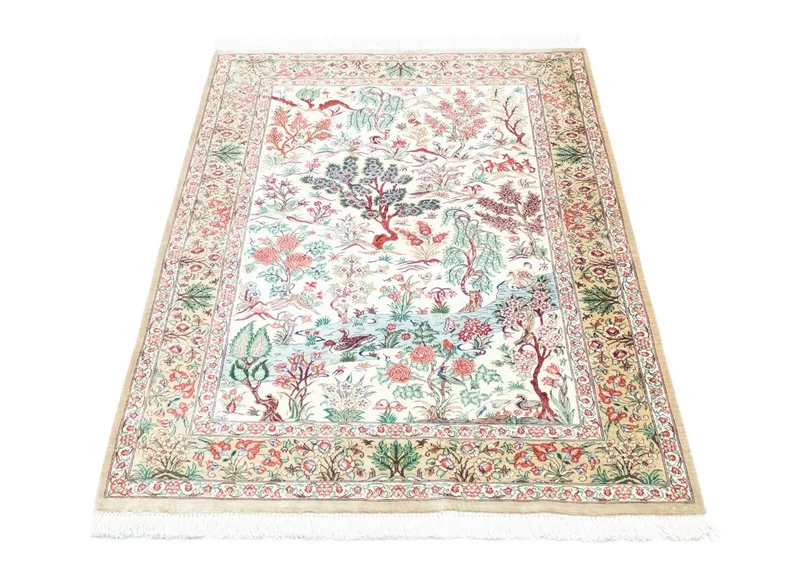Seidenteppich - Ghom Seide - Premium 80 x 122 cm Teppichbrücke