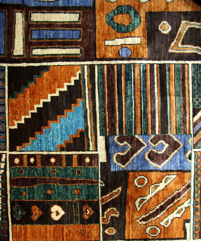 Afghan Teppich 220 x 305 cm - mehrfarbig