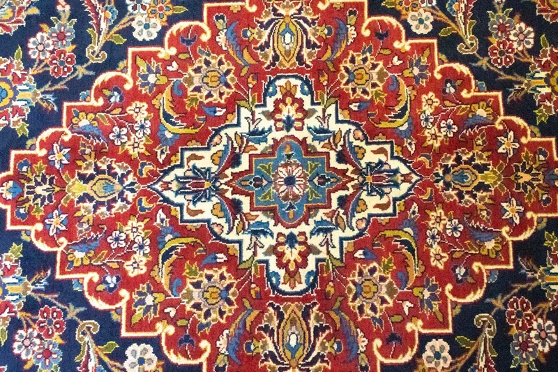 Perserteppich - Keshan 298 x 419 cm - blau