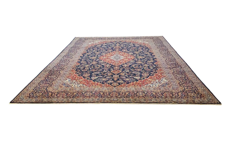Perserteppich - Keshan 298 x 419 cm - blau