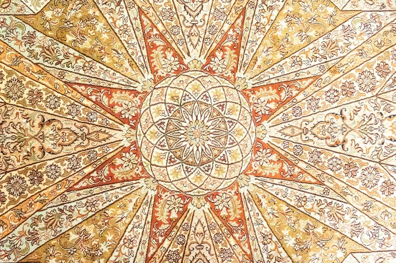 Seidenteppich - Kaschmir Seide 185 x 270 cm Teppich Wohnzimmer