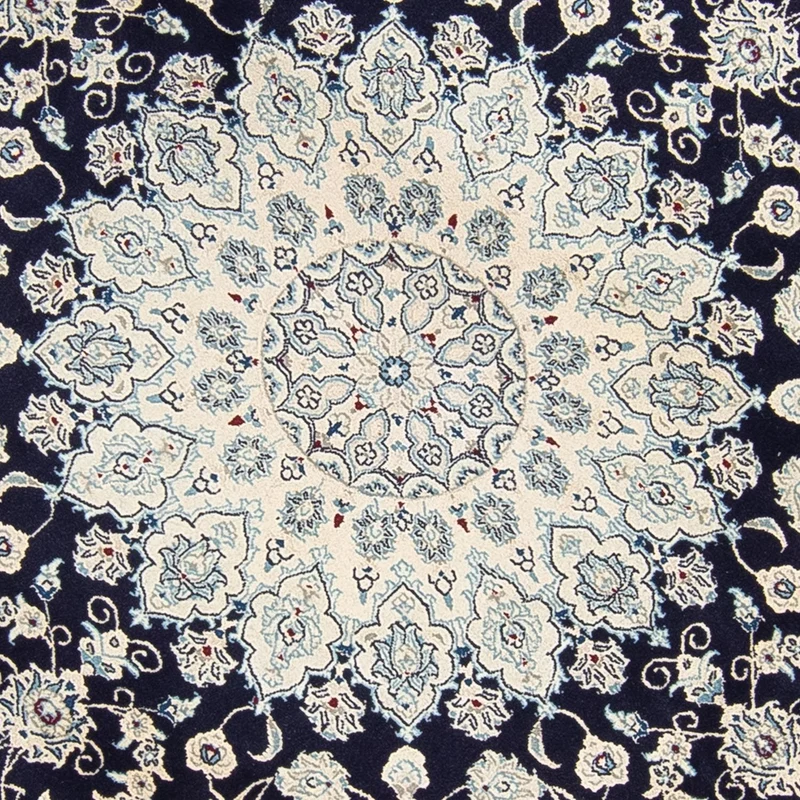 Perserteppich - Nain 300 x 300 cm - dunkelblau