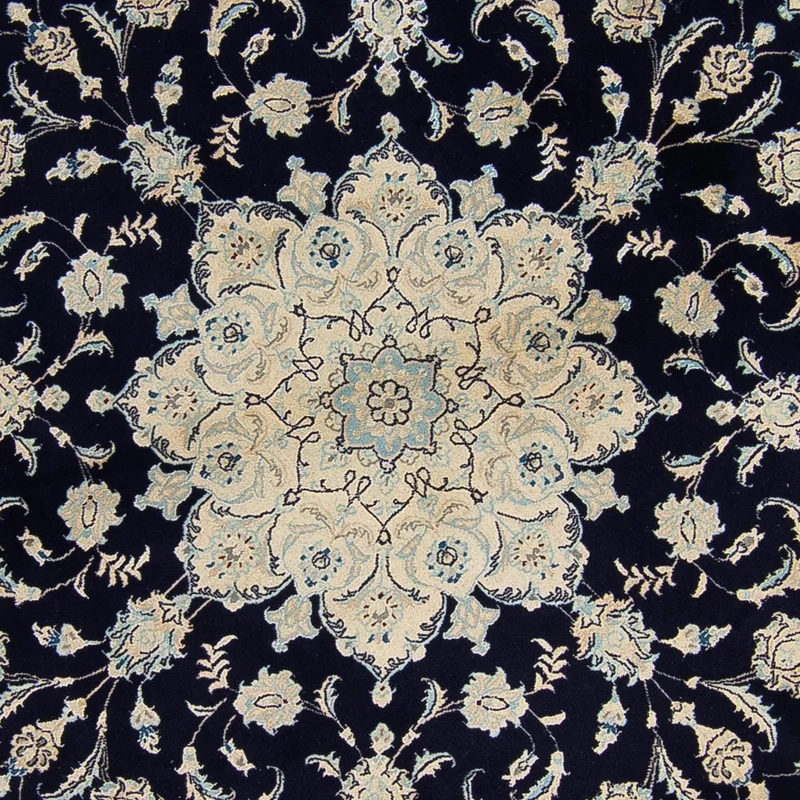 Perserteppich - Nain 300 x 300 cm - dunkelblau