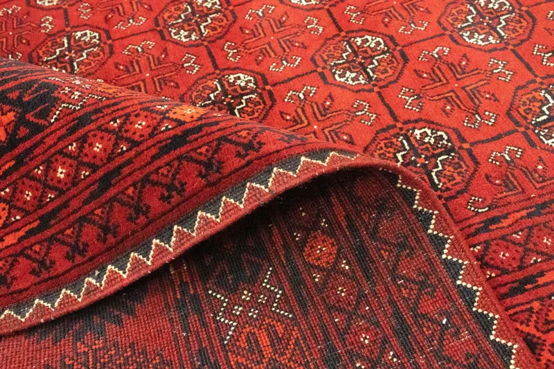 Afghan Teppich - Buchara 199 x 295 cm - dunkelrot