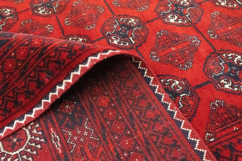 Afghan Teppich - Buchara 195 x 301 cm - dunkelrot
