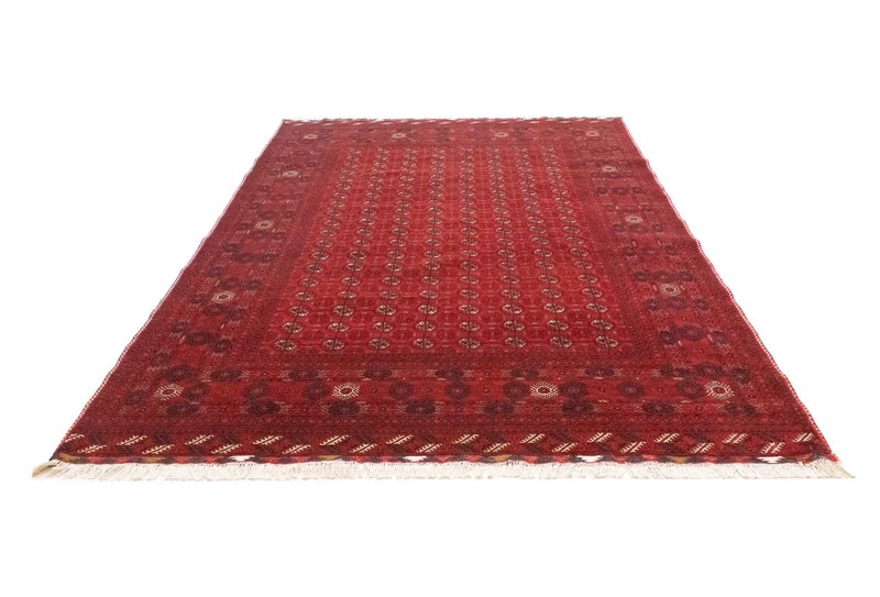 Afghan Teppich - Buchara 195 x 301 cm - dunkelrot