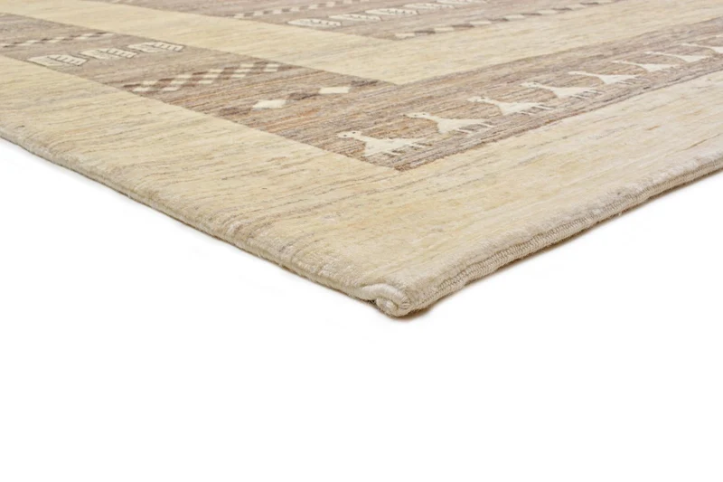 Gabbeh Teppich - Loribaft Perser 203 x 253 cm - sand