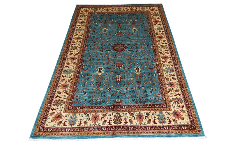 Ziegler Teppich 206 x 299 cm - seeblau
