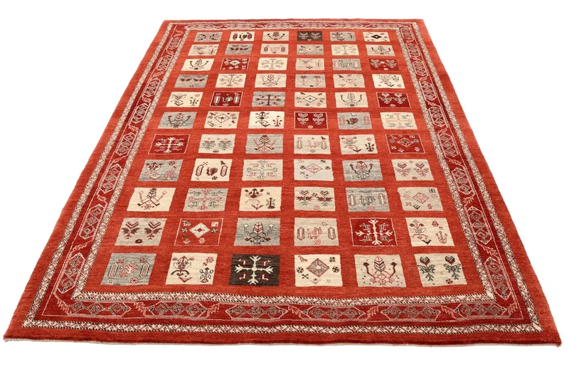 Gabbeh Teppich - Loribaft Perser 173 x 258 cm - rot