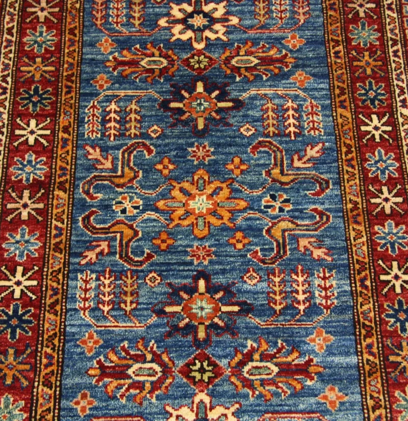 Ziegler Teppich 82 x 600 cm - blau