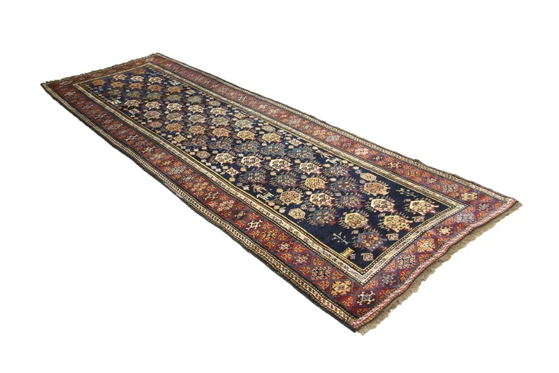 Perserteppich - Nomadic 113 x 331 cm - blau