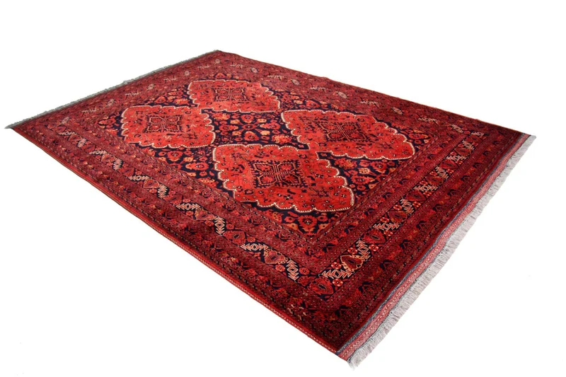 Afghan Teppich - Kunduz 197 x 274 cm - rot