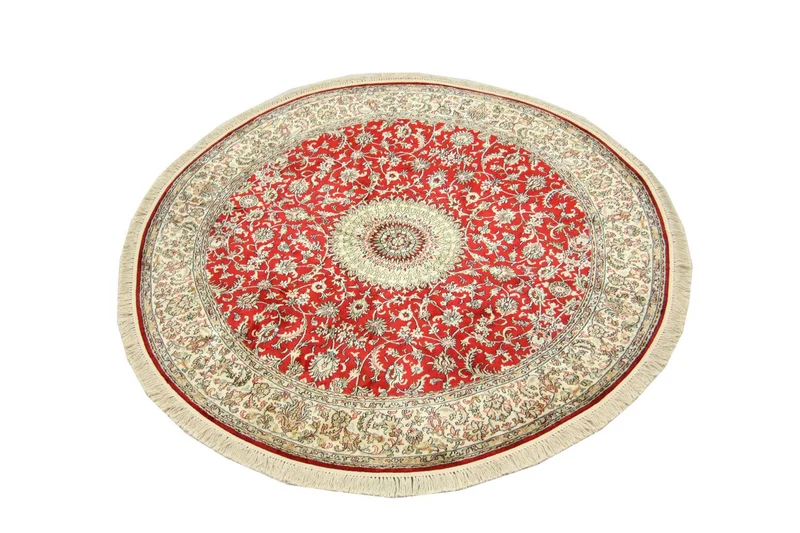 Seidenteppich - Kaschmir Seide 183 x 183 cm Runder Teppich