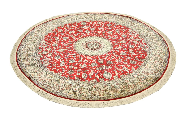 Seidenteppich - Kaschmir Seide 183 x 183 cm Runder Teppich