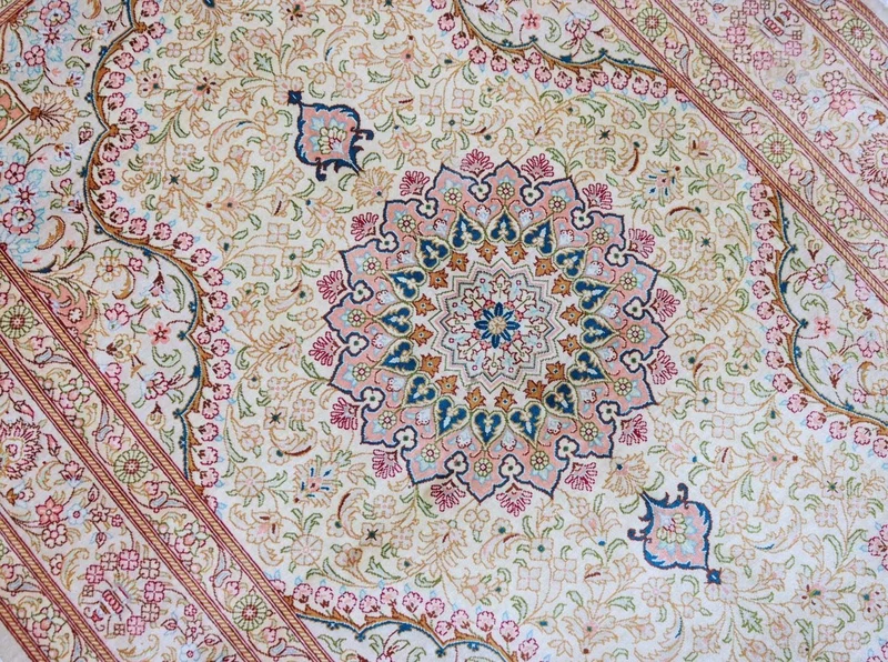 Seidenteppich - Ghom Seide - Premium 100 x 150 cm Teppichbrücke