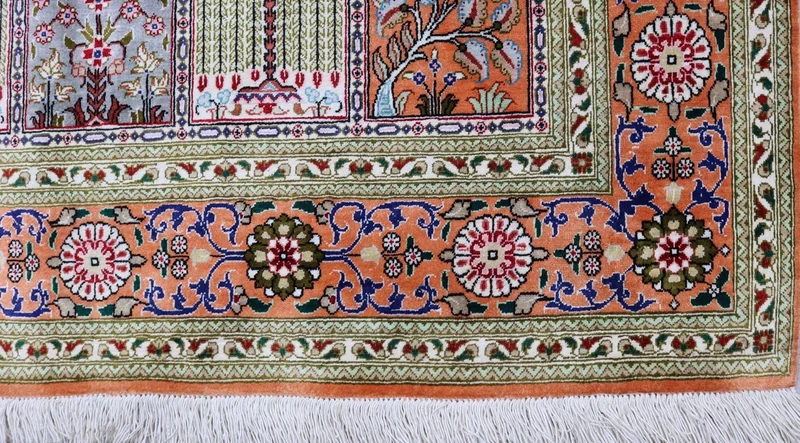 Seidenteppich - Ghom Seide - Premium 100 x 157 cm Teppichbrücke
