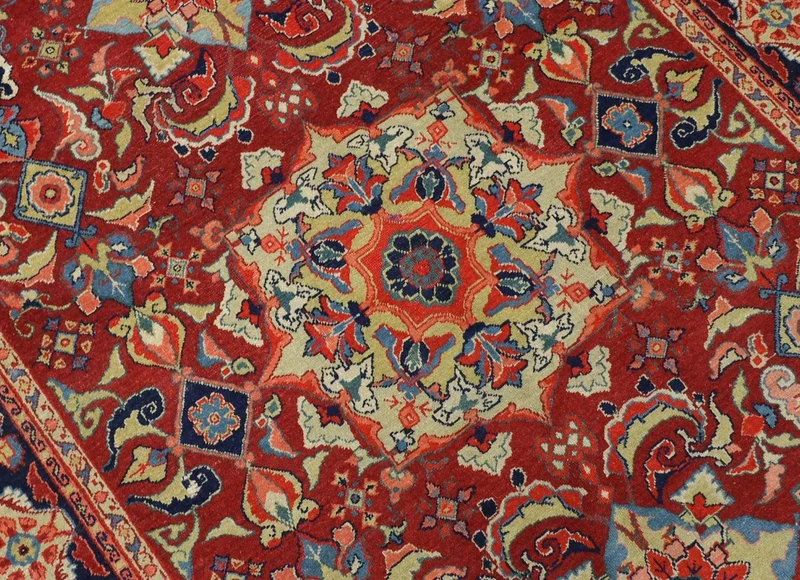Orientteppich 139 x 205 cm - dunkelrot