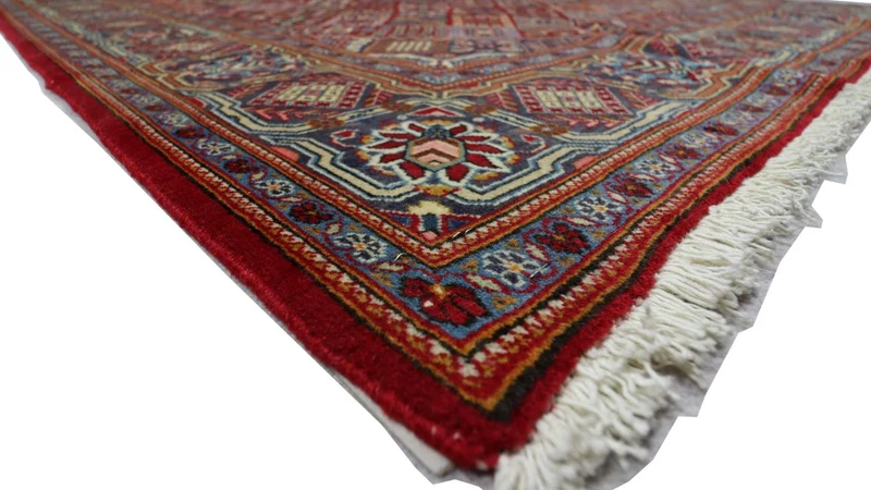 Perserteppich - Keshan 140 x 220 cm - dunkelrot